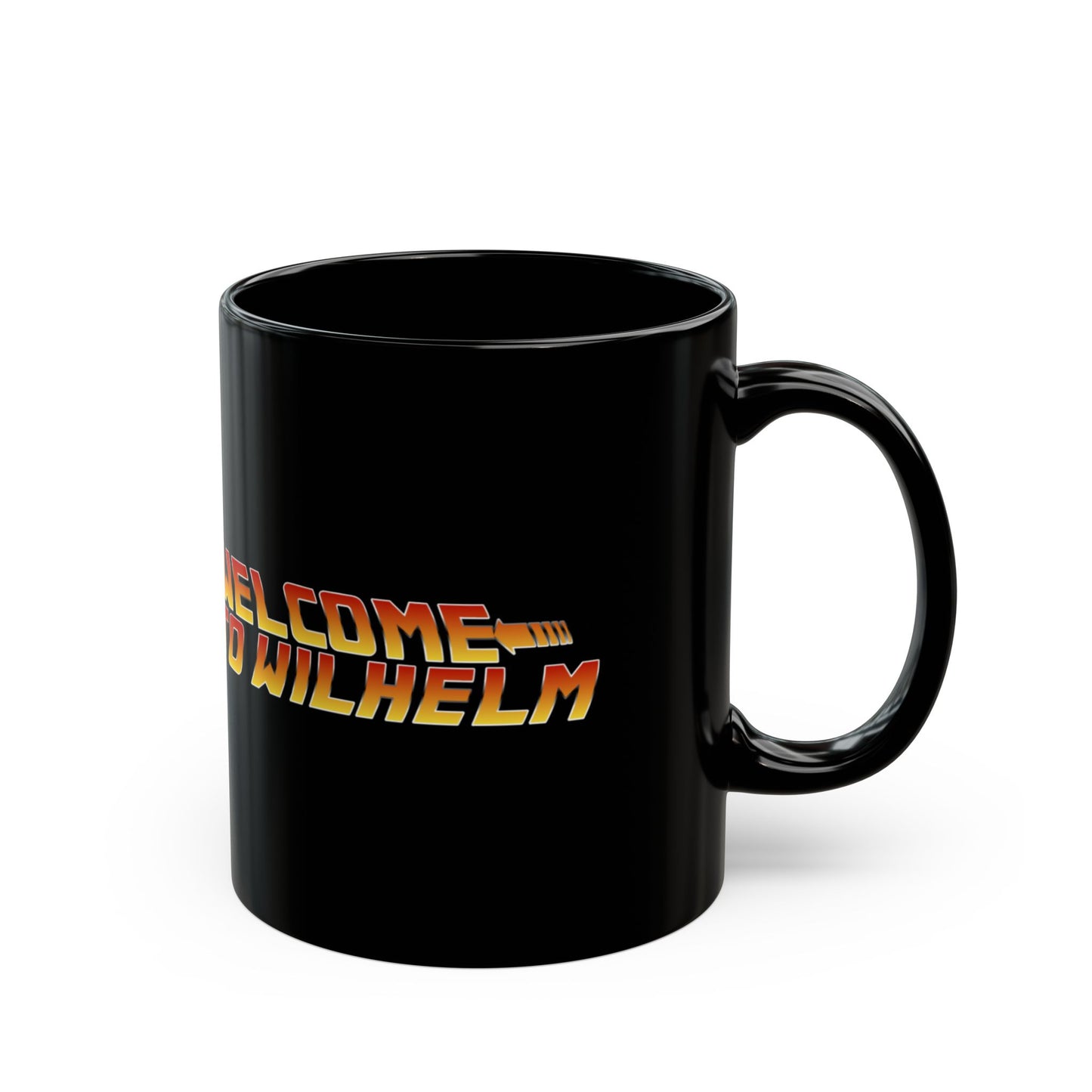 "Welcome to Wilhelm" BTTF Black Mug (11oz)